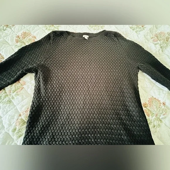 LL BEAN 100% cotton black women sweater size 1x - Picture 3 of 7